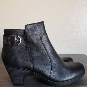 Montana Artisan Crafted Leather Ankle Boots Booties Black Size Women's 11 Buckle